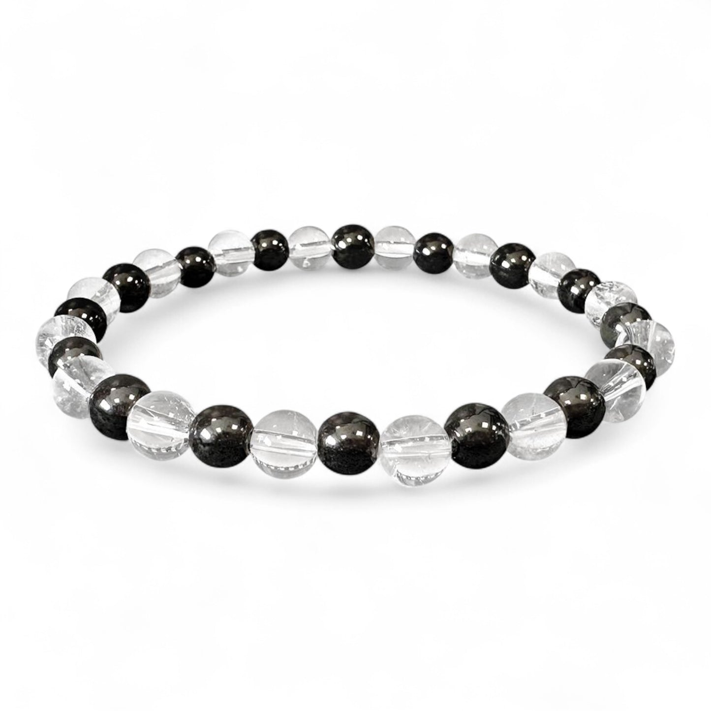 Bracciale in Ematite e Cristallo di rocca