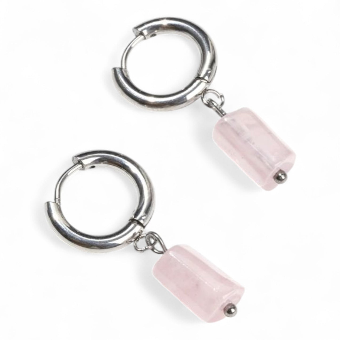 Orecchini pendenti in Quarzo Rosa