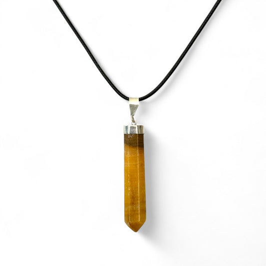 Pendente di Calcite Pesca in Argento 925