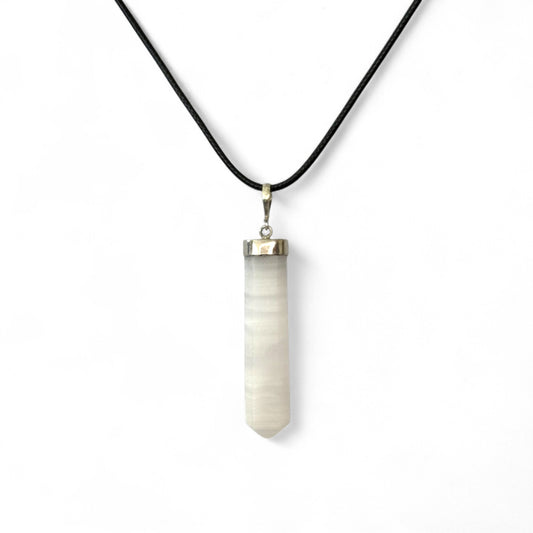Pendente di Calcite Rosa in Argento 925
