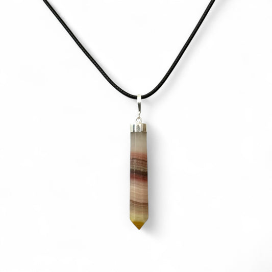 Pendente di Onice Rosa Fasciata in Argento 925