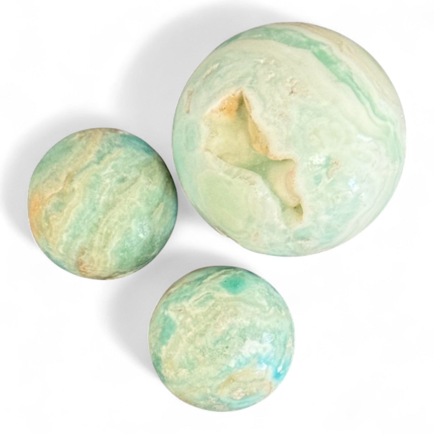 Sfera in Aragonite Blu