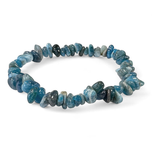 Bracciale in chips di Apatite Blu
