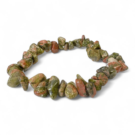 Bracciale in chips di Unakite