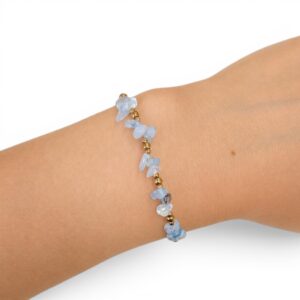 Bracciale con Chips di Acquamarina