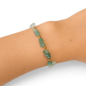 Bracciale con Chips di Avventurina Verde
