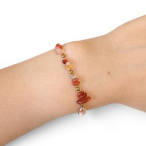 Bracciale con Chips di Corniola