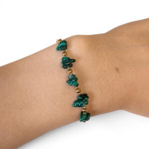 Bracciale con Chips di Malachite