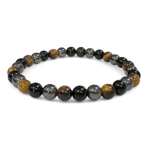 Bracciale in Ematite, Occhio di tigre e Ossidiana